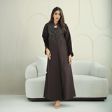 R263 Queen Model Bridal Abaya Abaya for Women UAE – Abaya – Rutba Fashion Abaya