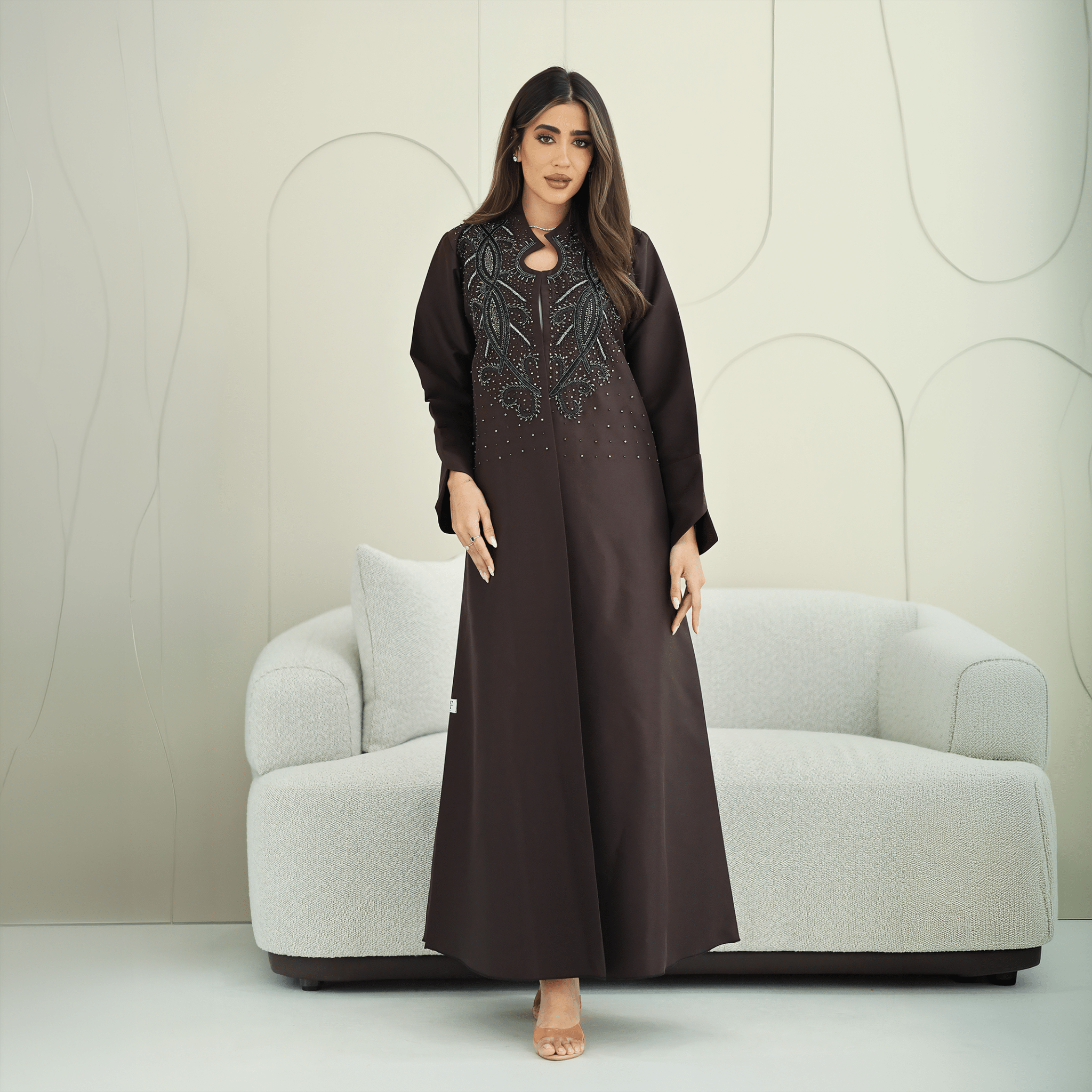 R263 Queen Model Bridal Abaya Abaya for Women UAE – Abaya – Rutba Fashion Abaya