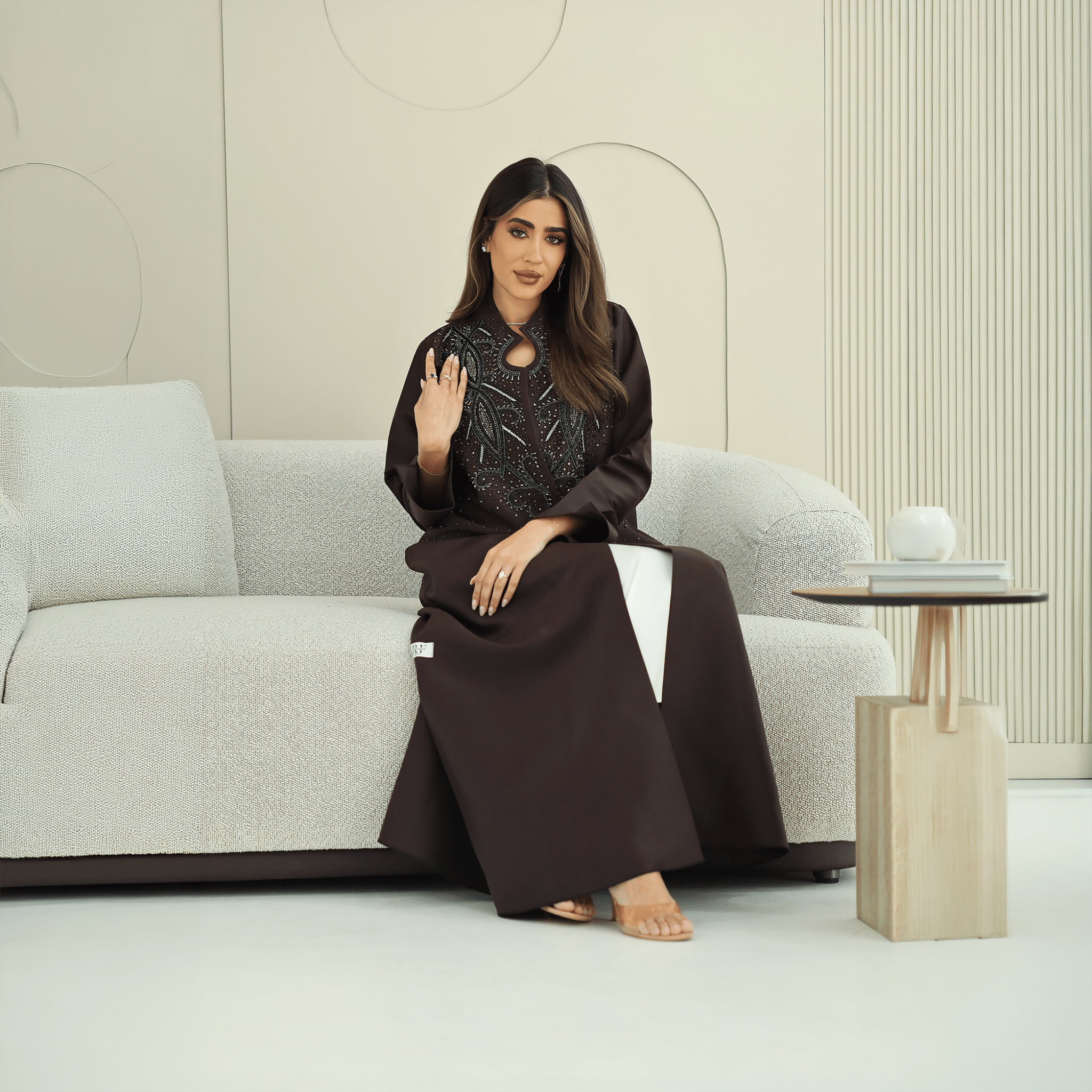 R263 Queen Model Bridal Abaya Abaya for Women UAE – Abaya – Rutba Fashion Abaya