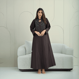 R263 Queen Model Bridal Abaya Abaya for Women UAE – Abaya – Rutba Fashion Abaya