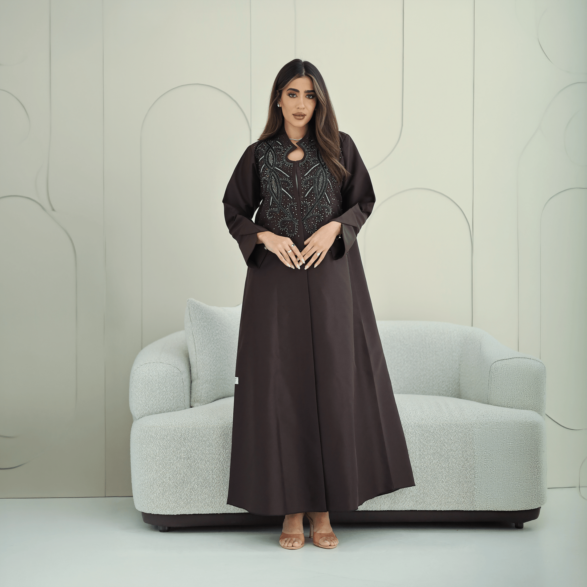 R263 Queen Model Bridal Abaya Abaya for Women UAE – Abaya – Rutba Fashion Abaya