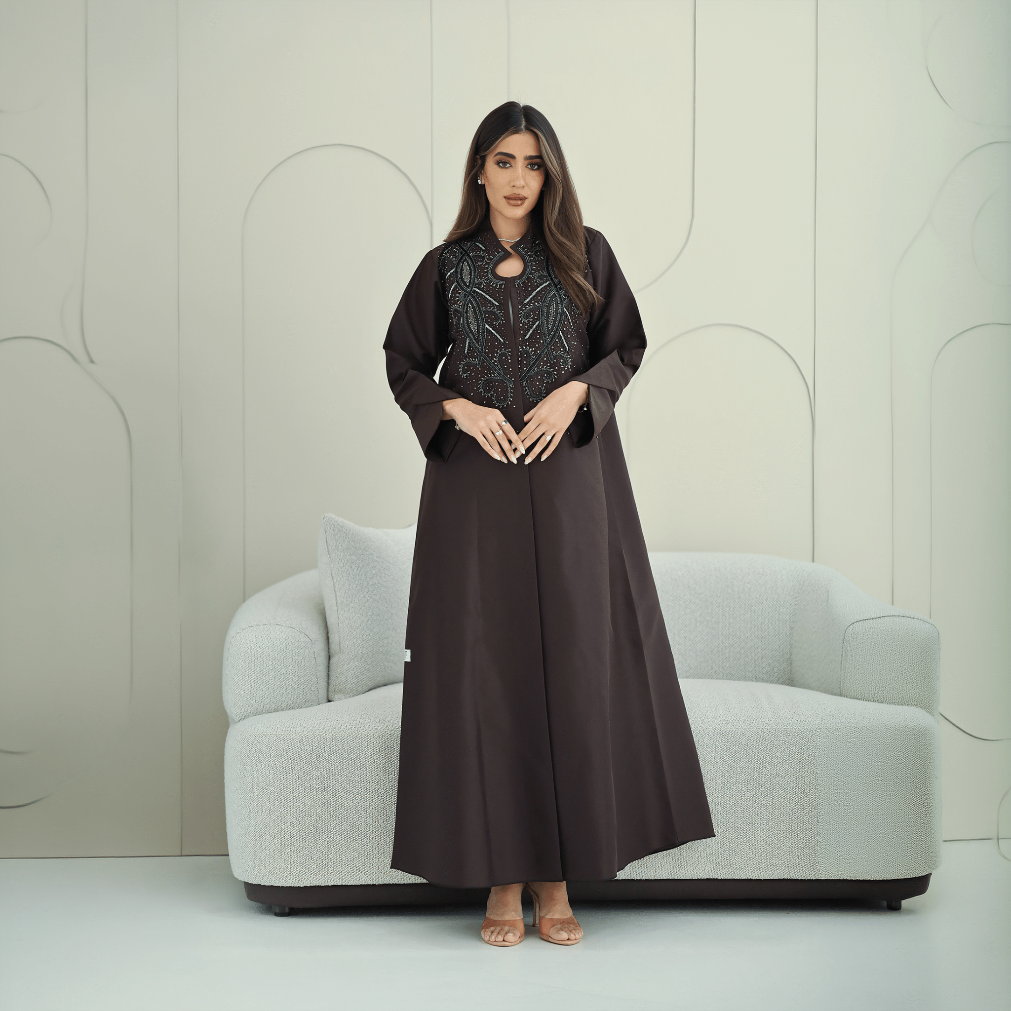 R263 Queen Model Bridal Abaya Abaya for Women UAE – Abaya – Rutba Fashion Abaya