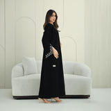 R265 Korean Barbie Abaya | Elegant Tarsiz & Bead Work Abaya Abaya for Women UAE – Abaya – Rutba Fashion Abaya