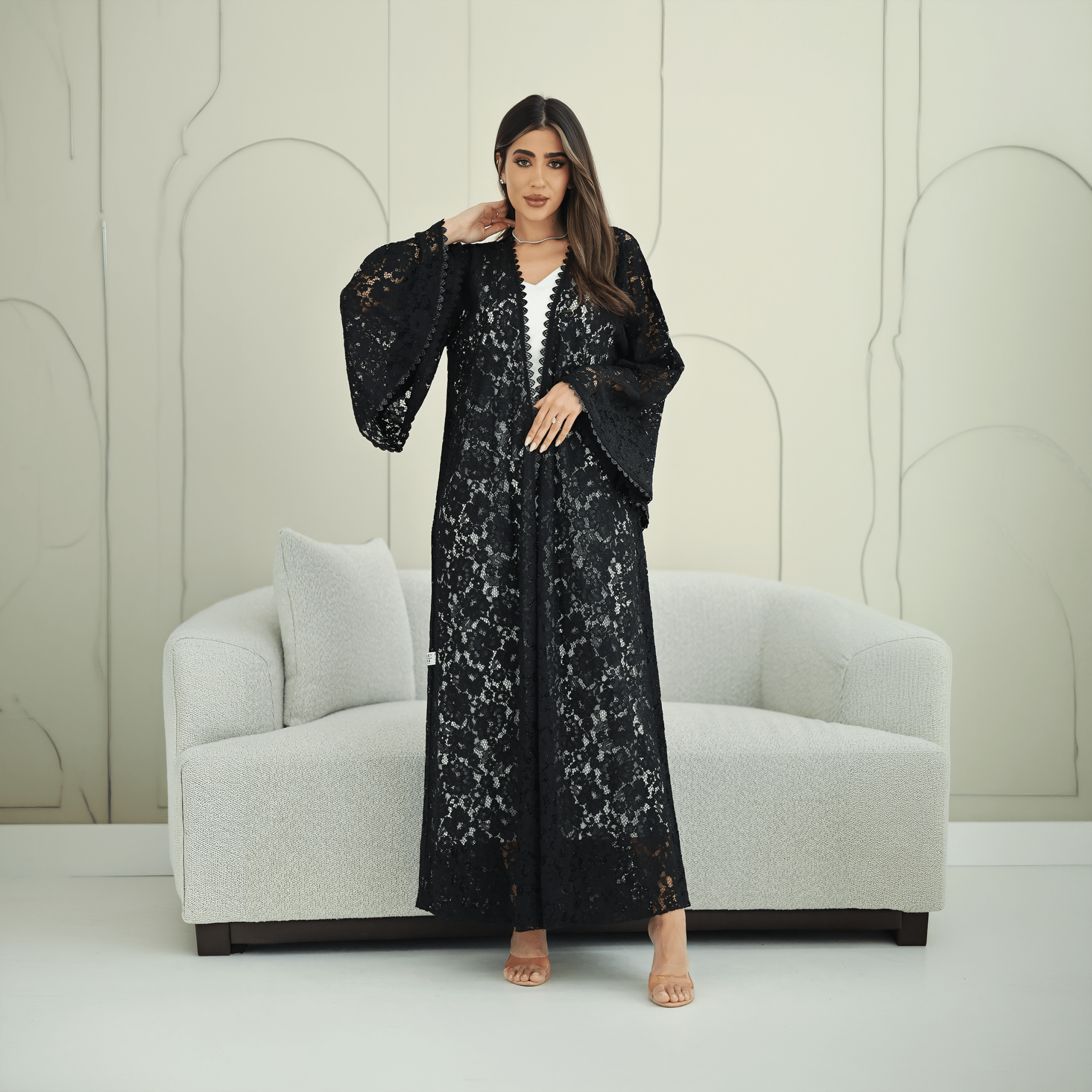 R266 3D Rose Flower Abaya Abaya for Women UAE – Abaya – Rutba Fashion Abaya
