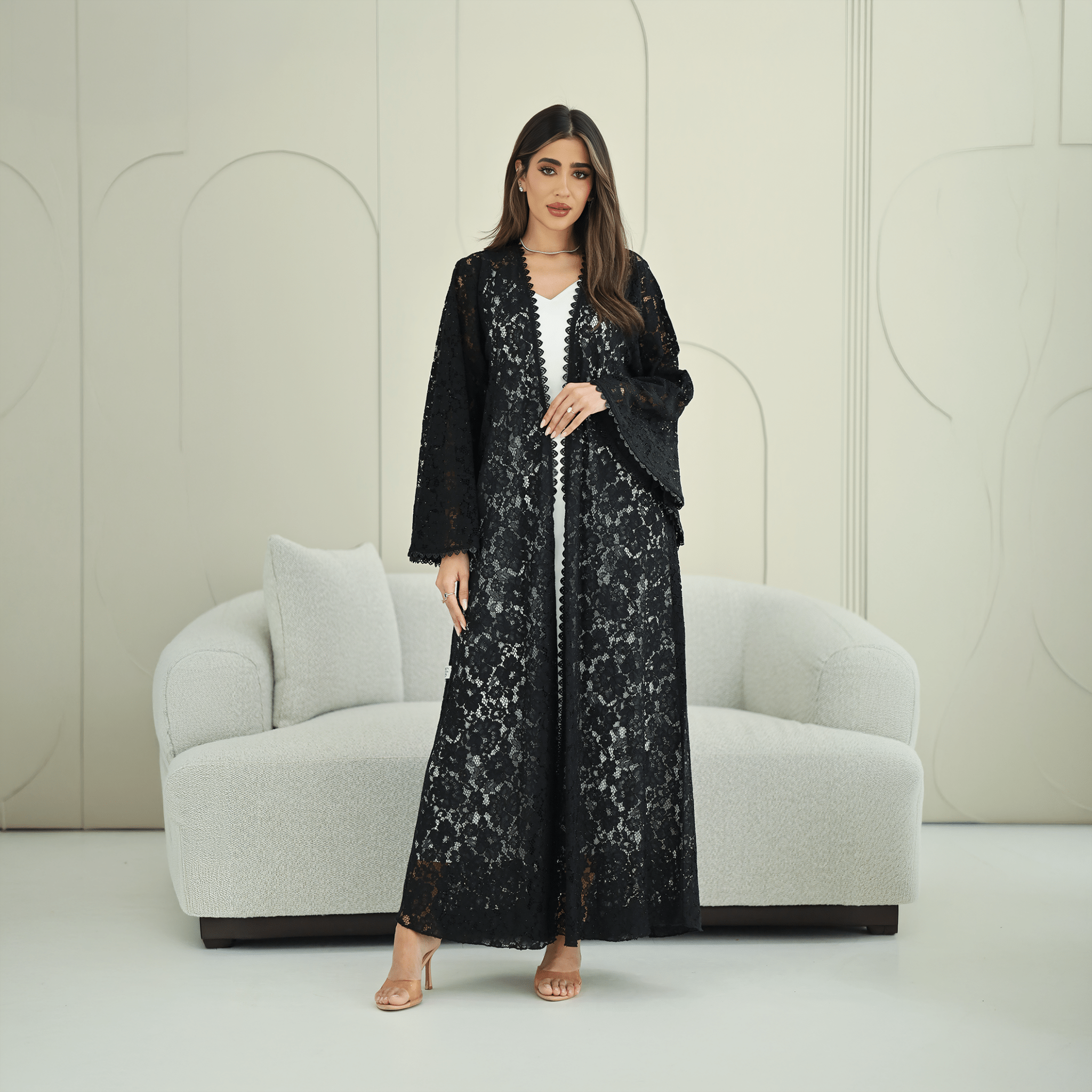 R266 3D Rose Flower Abaya Abaya for Women UAE – Abaya – Rutba Fashion Abaya
