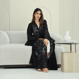 R266 3D Rose Flower Abaya Abaya for Women UAE – Abaya – Rutba Fashion Abaya