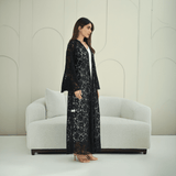 R266 3D Rose Flower Abaya Abaya for Women UAE – Abaya – Rutba Fashion Abaya