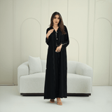 R267 3D Button & French Lace Elegant Abaya Abaya for Women UAE – Abaya – Rutba Fashion Abaya