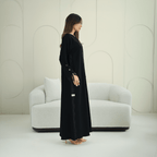 R267 3D Button & French Lace Elegant Abaya Abaya for Women UAE – Abaya – Rutba Fashion Abaya