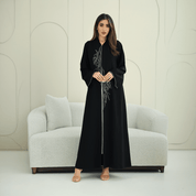 R268 Zari Embroidery Handmade Abaya Abaya for Women UAE – Abaya – Rutba Fashion Abaya