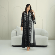 R269 Arabian Model Black Stone Work Abaya Abaya for Women UAE – Abaya – Rutba Fashion Abaya