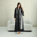 R269 Arabian Model Black Stone Work Abaya Abaya for Women UAE – Abaya – Rutba Fashion Abaya