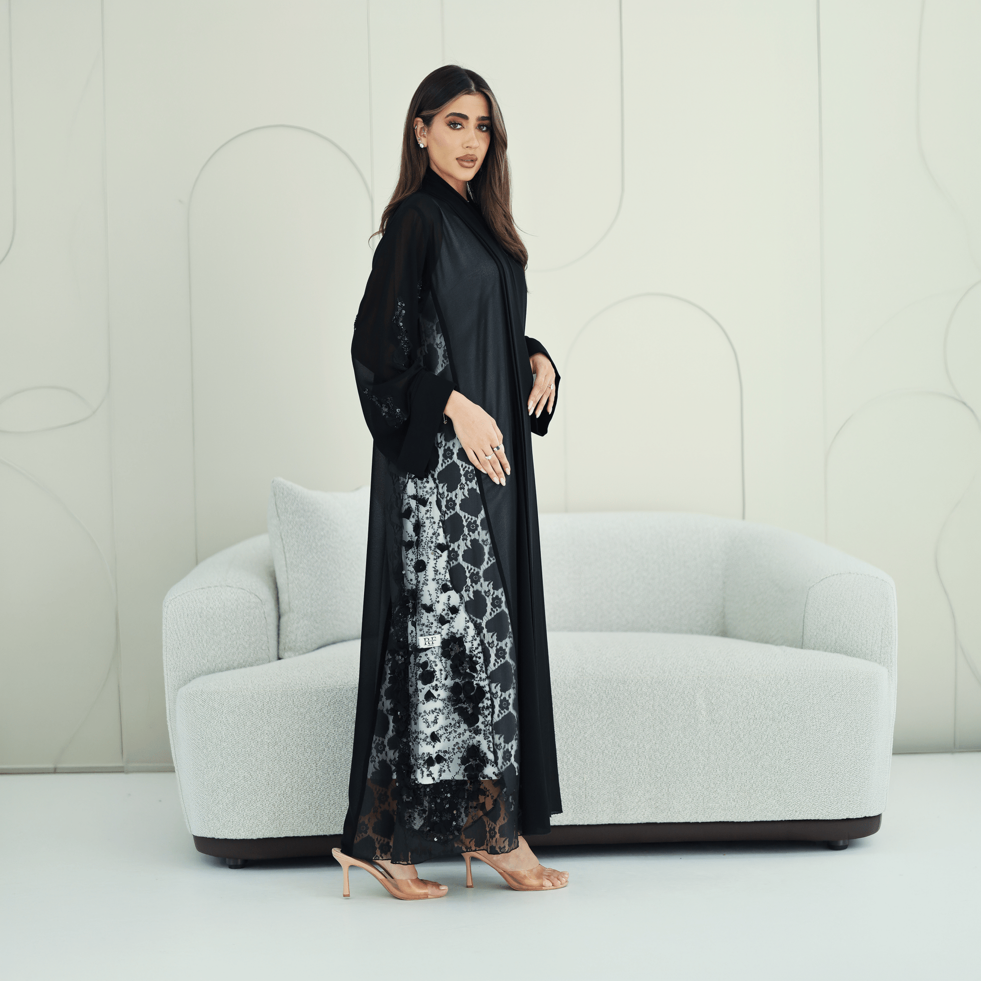 R270 5D Flower & Bead Work Elegant Abaya Abaya for Women UAE – Abaya – Rutba Fashion Abaya