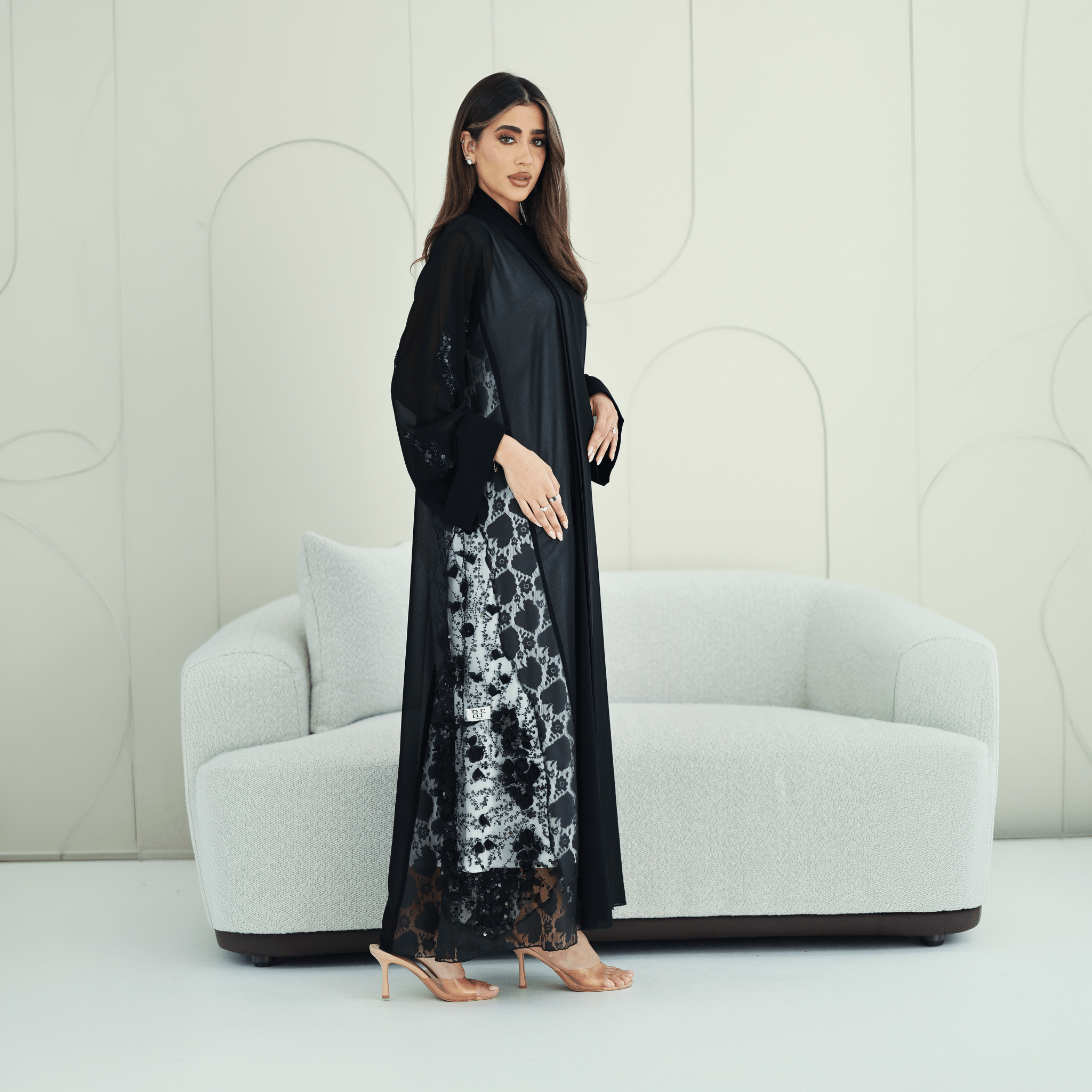 R270 5D Flower & Bead Work Elegant Abaya Abaya for Women UAE – Abaya – Rutba Fashion Abaya