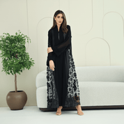 R270 5D Flower & Bead Work Elegant Abaya Abaya for Women UAE – Abaya – Rutba Fashion Abaya