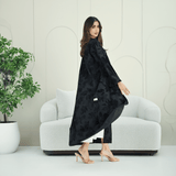 R271 Handmade Floral & Tilla Lace Luxury Abaya Abaya for Women UAE – Abaya – Rutba Fashion Abaya