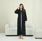 R271 Handmade Floral & Tilla Lace Luxury Abaya Abaya for Women UAE – Abaya – Rutba Fashion Abaya