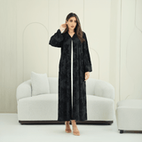 R271 Handmade Floral & Tilla Lace Luxury Abaya Abaya for Women UAE – Abaya – Rutba Fashion Abaya