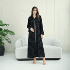R271 Handmade Floral & Tilla Lace Luxury Abaya Abaya for Women UAE – Abaya – Rutba Fashion Abaya