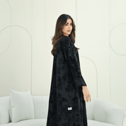 R271 Handmade Floral & Tilla Lace Luxury Abaya Abaya for Women UAE – Abaya – Rutba Fashion Abaya