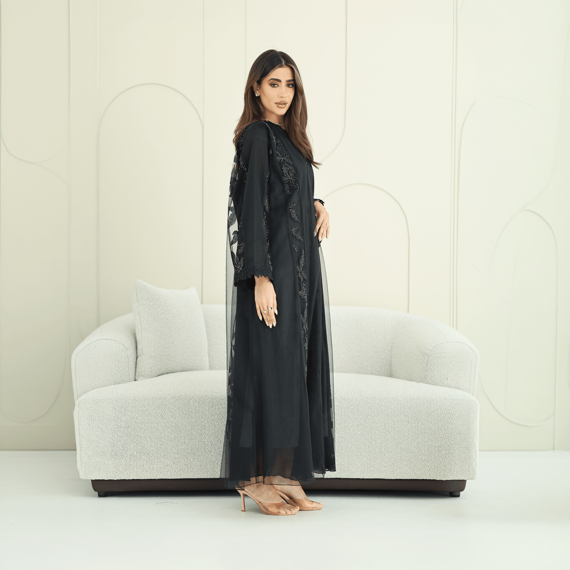 R275 | Stylish Cutting - Edge Abaya Abaya for Women UAE – Abaya – Rutba Fashion Abaya