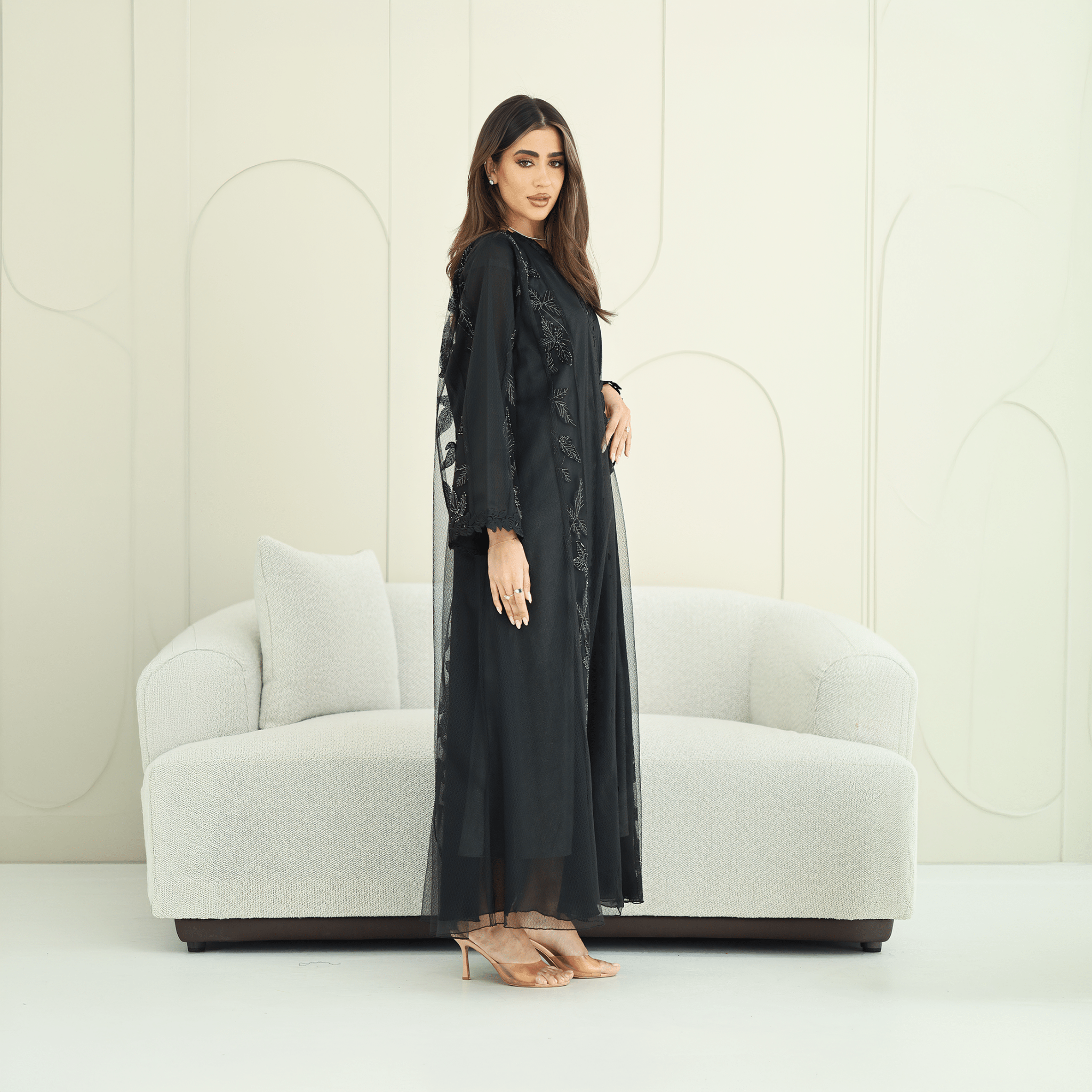 R275 | Stylish Cutting - Edge Abaya Abaya for Women UAE – Abaya – Rutba Fashion Abaya