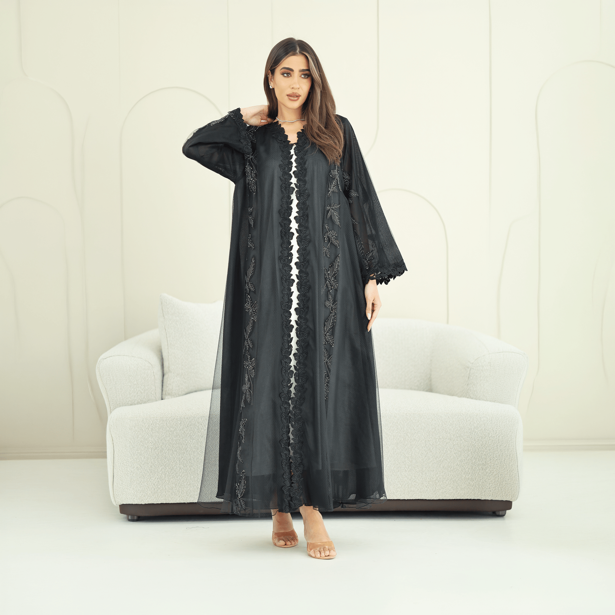 R275 | Stylish Cutting - Edge Abaya Abaya for Women UAE – Abaya – Rutba Fashion Abaya