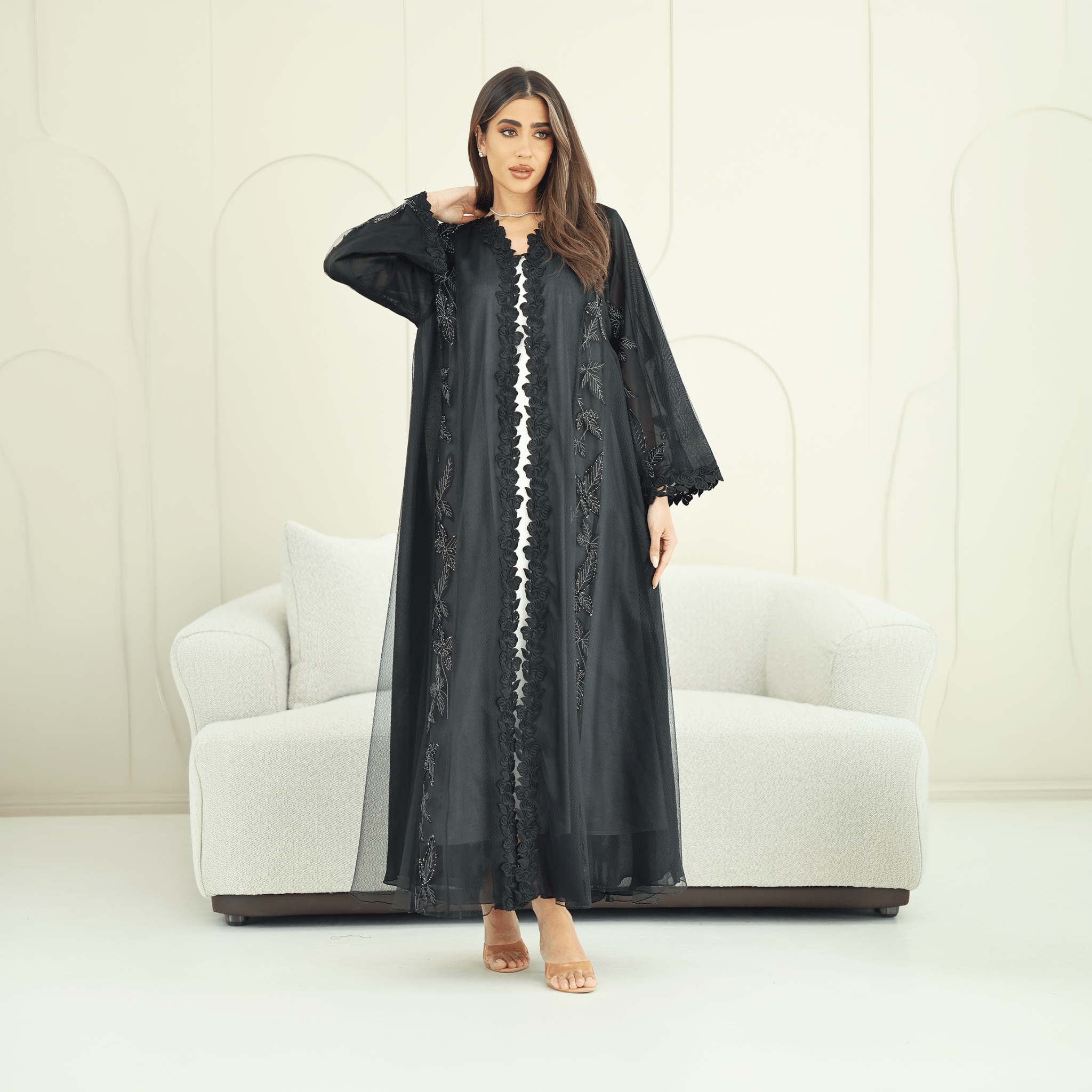 R275 | Stylish Cutting - Edge Abaya Abaya for Women UAE – Abaya – Rutba Fashion Abaya