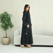 R277 | Luxury – Floral Embroidery Abaya Abaya for Women UAE – Abaya – Rutba Fashion Abaya