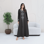 R278 Handmade Colorful Beads Work Abaya Abaya for Women UAE – Abaya – Rutba Fashion Abaya