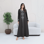 R278 Handmade Colorful Beads Work Abaya Abaya for Women UAE – Abaya – Rutba Fashion Abaya