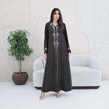 R278 Handmade Colorful Beads Work Abaya Abaya for Women UAE – Abaya – Rutba Fashion Abaya