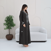 R278 Handmade Colorful Beads Work Abaya Abaya for Women UAE – Abaya – Rutba Fashion Abaya