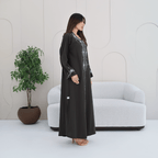 R278 Handmade Colorful Beads Work Abaya Abaya for Women UAE – Abaya – Rutba Fashion Abaya