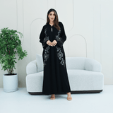 R280 | Abaya – Flower Laser Cut with Embellishments