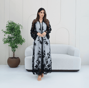 R282 | Elegant Flower Dantel Abaya Abaya for Women UAE – Abaya – Rutba Fashion Abaya