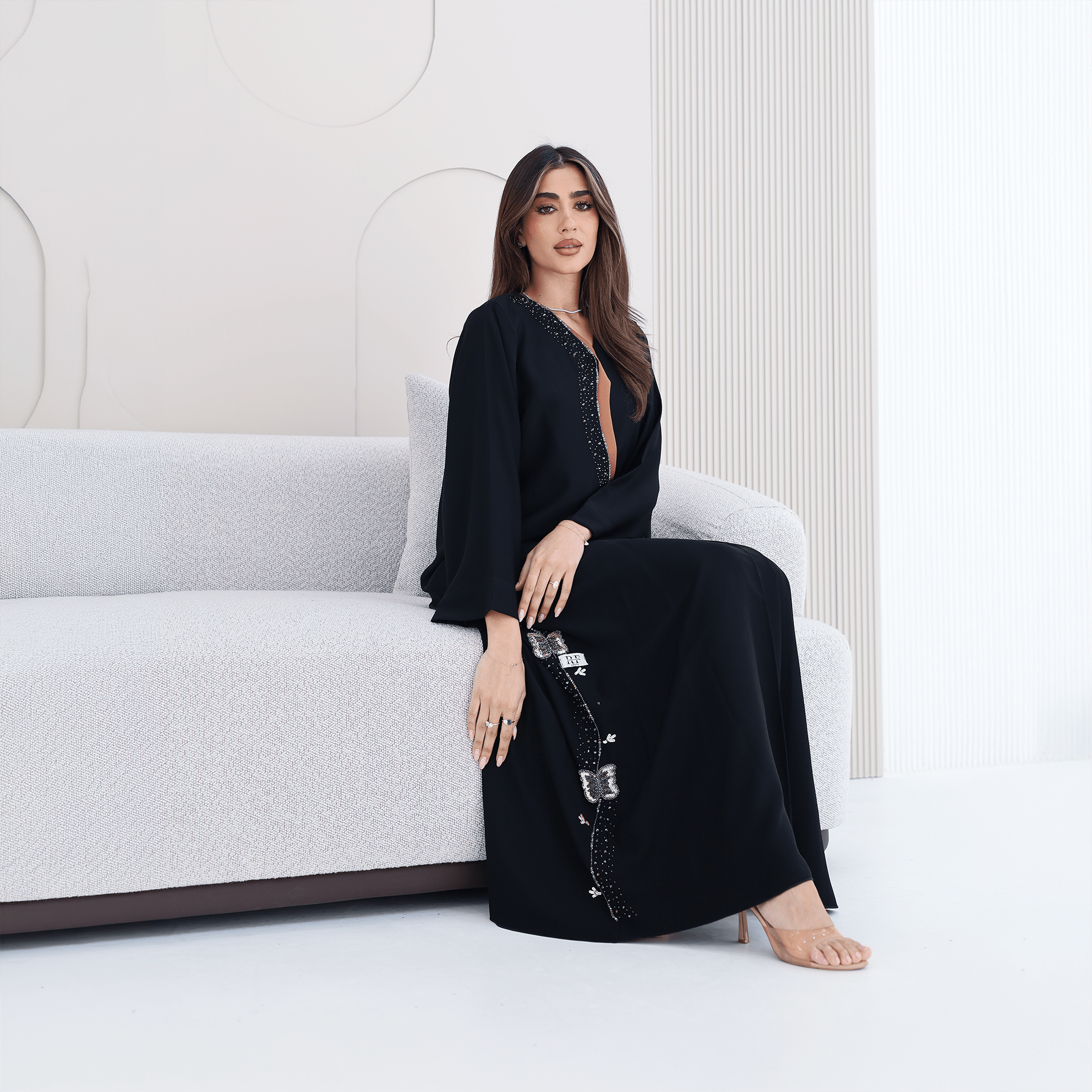 R283 | Elegant Gulf Cut Abaya Abaya for Women UAE – Abaya – Rutba Fashion Abaya