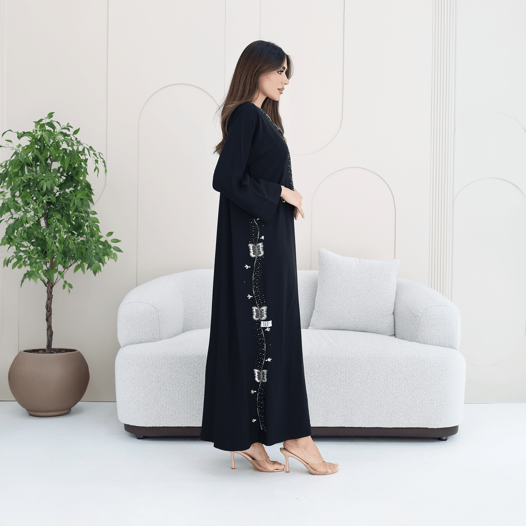 R283 | Elegant Gulf Cut Abaya Abaya for Women UAE – Abaya – Rutba Fashion Abaya