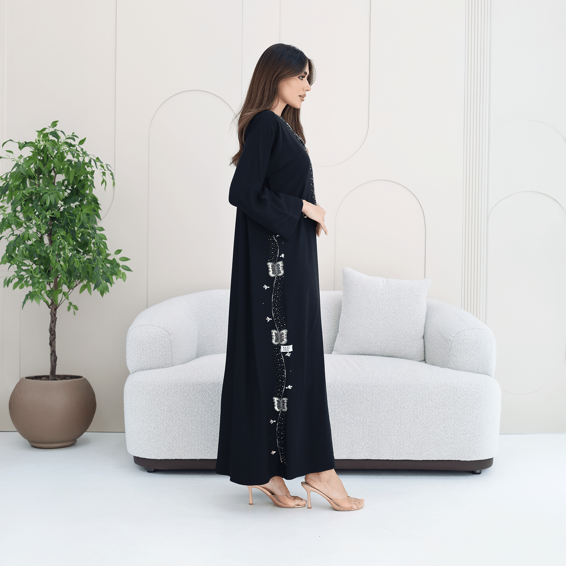 R283 | Elegant Gulf Cut Abaya Abaya for Women UAE – Abaya – Rutba Fashion Abaya