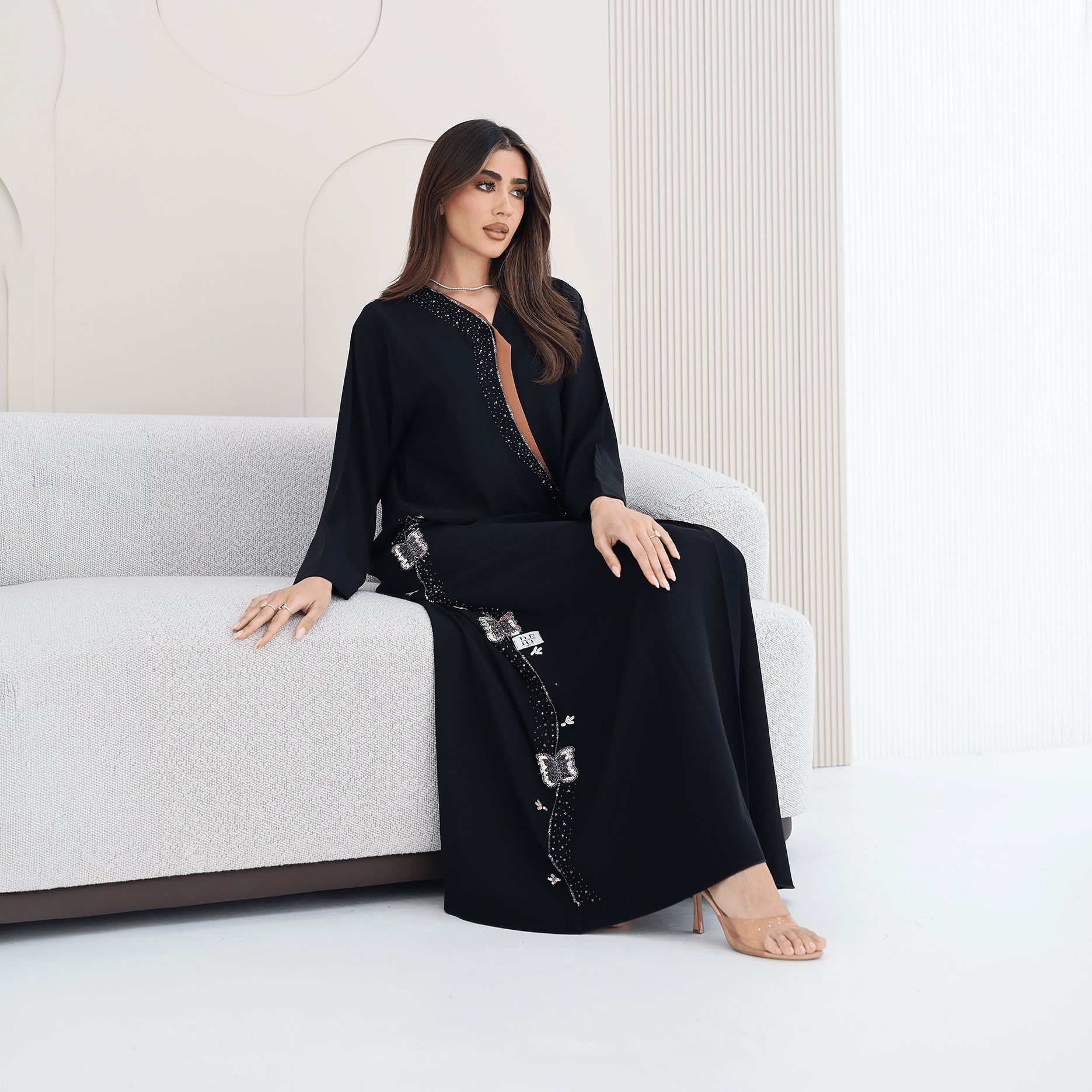 R283 | Elegant Gulf Cut Abaya Abaya for Women UAE – Abaya – Rutba Fashion Abaya