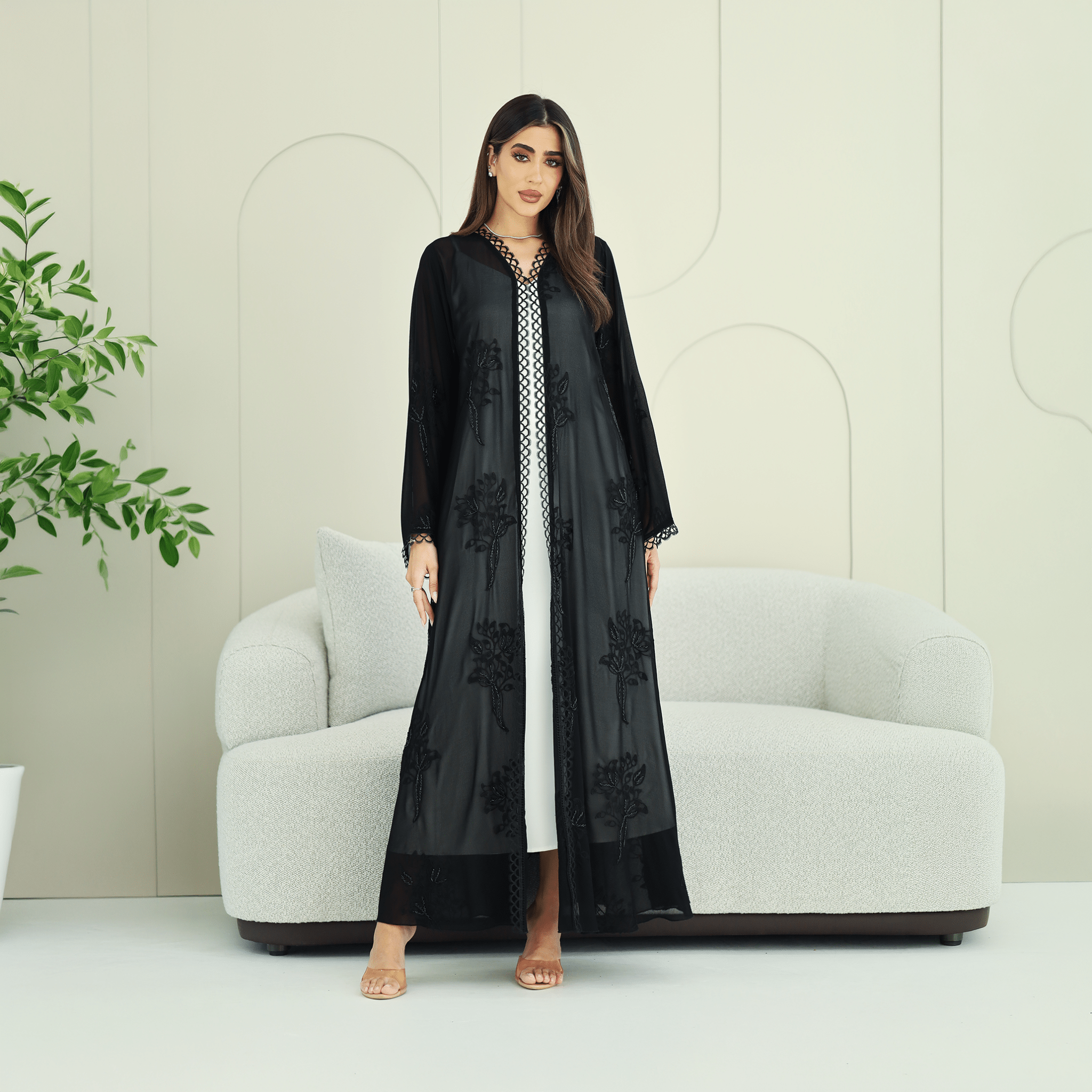 R284 | Luxury Japan Chiffon Abaya Abaya for Women UAE – Abaya – Rutba Fashion Abaya