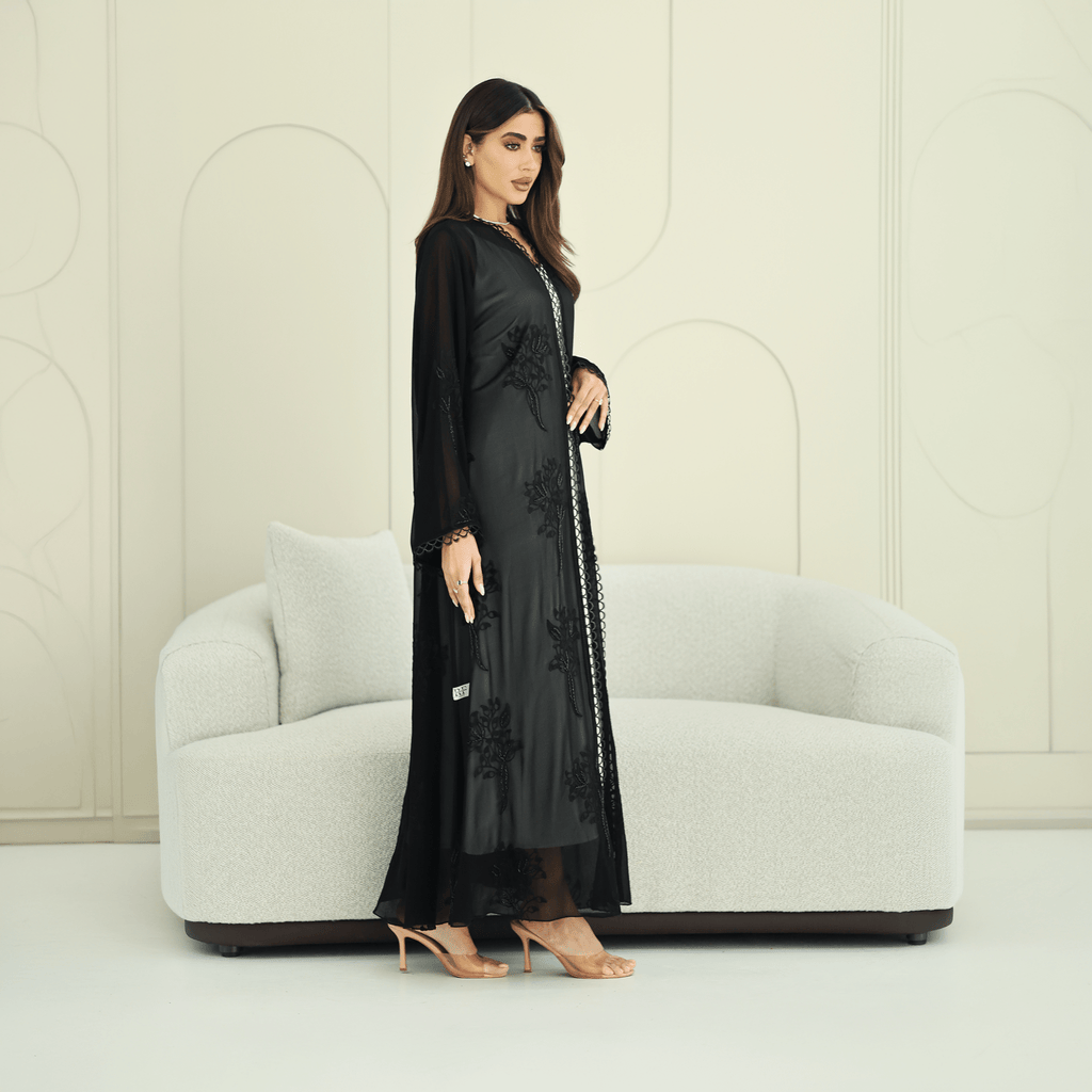 R284 | Luxury Japan Chiffon Abaya Abaya for Women UAE – Abaya – Rutba Fashion Abaya