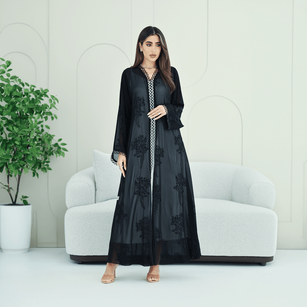 R284 | Luxury Japan Chiffon Abaya Abaya for Women UAE – Abaya – Rutba Fashion Abaya