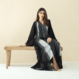 R286 | Stylish Korean Chiffon Party Abaya Abaya for Women UAE – Abaya – Rutba Fashion Abaya