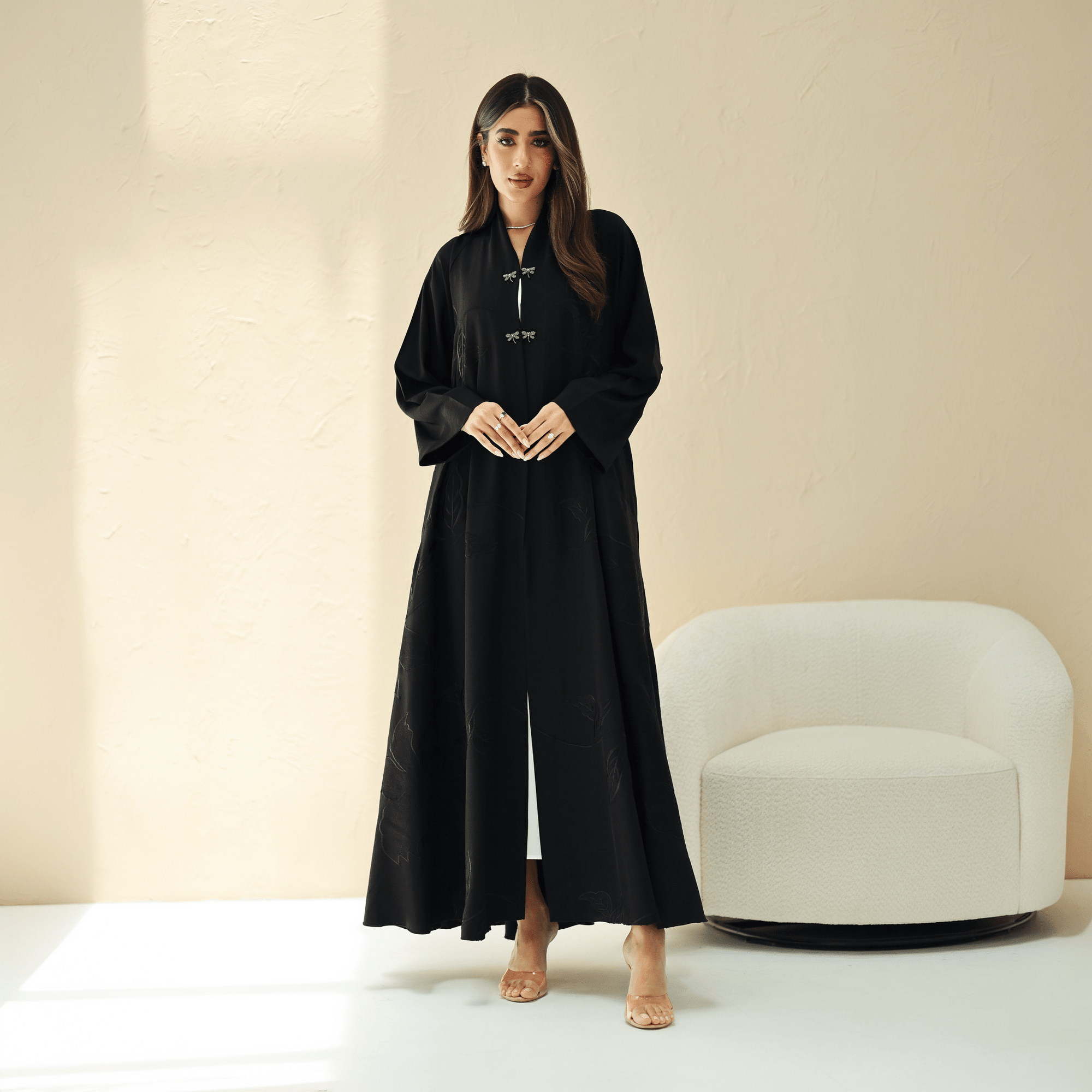 R289 | Classic Black Abya Abaya for Women UAE – Abaya – Rutba Fashion Abaya
