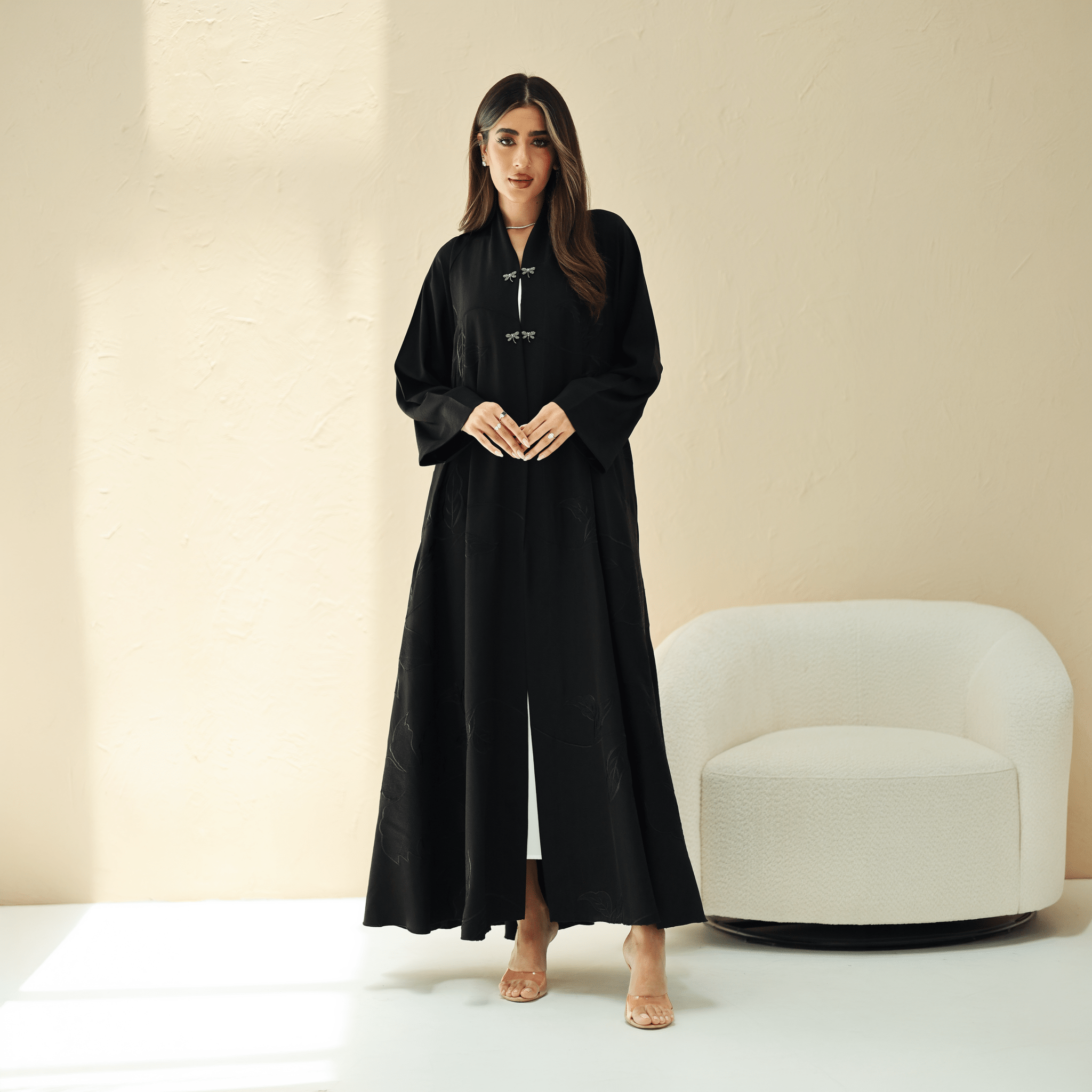 R289 | Classic Black Abya Abaya for Women UAE – Abaya – Rutba Fashion Abaya