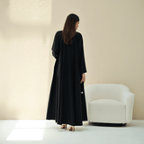 R289 | Classic Black Abya Abaya for Women UAE – Abaya – Rutba Fashion Abaya