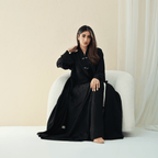 R289 | Classic Black Abya Abaya for Women UAE – Abaya – Rutba Fashion Abaya