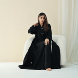 R289 | Classic Black Abya Abaya for Women UAE – Abaya – Rutba Fashion Abaya
