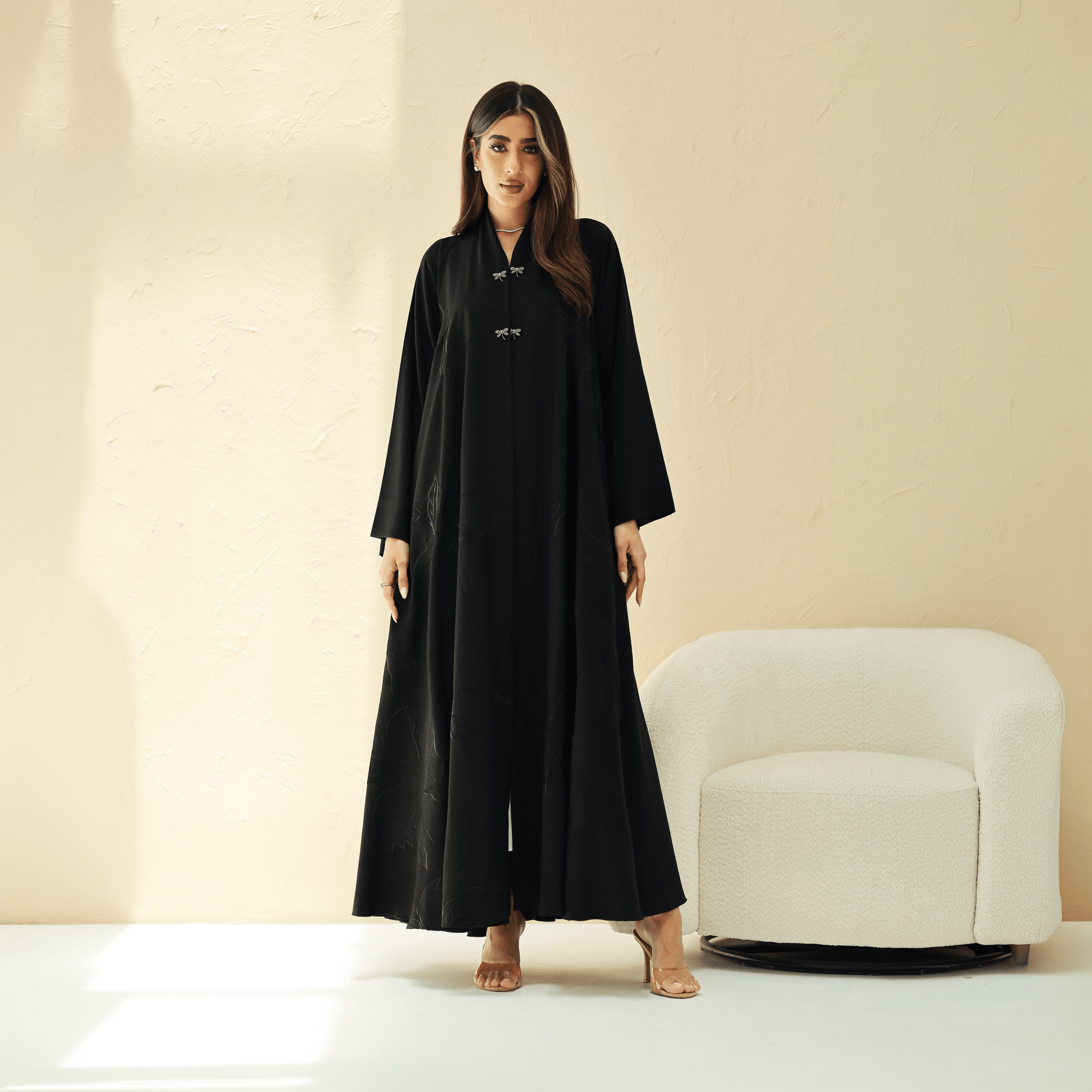 R289 | Classic Black Abya Abaya for Women UAE – Abaya – Rutba Fashion Abaya